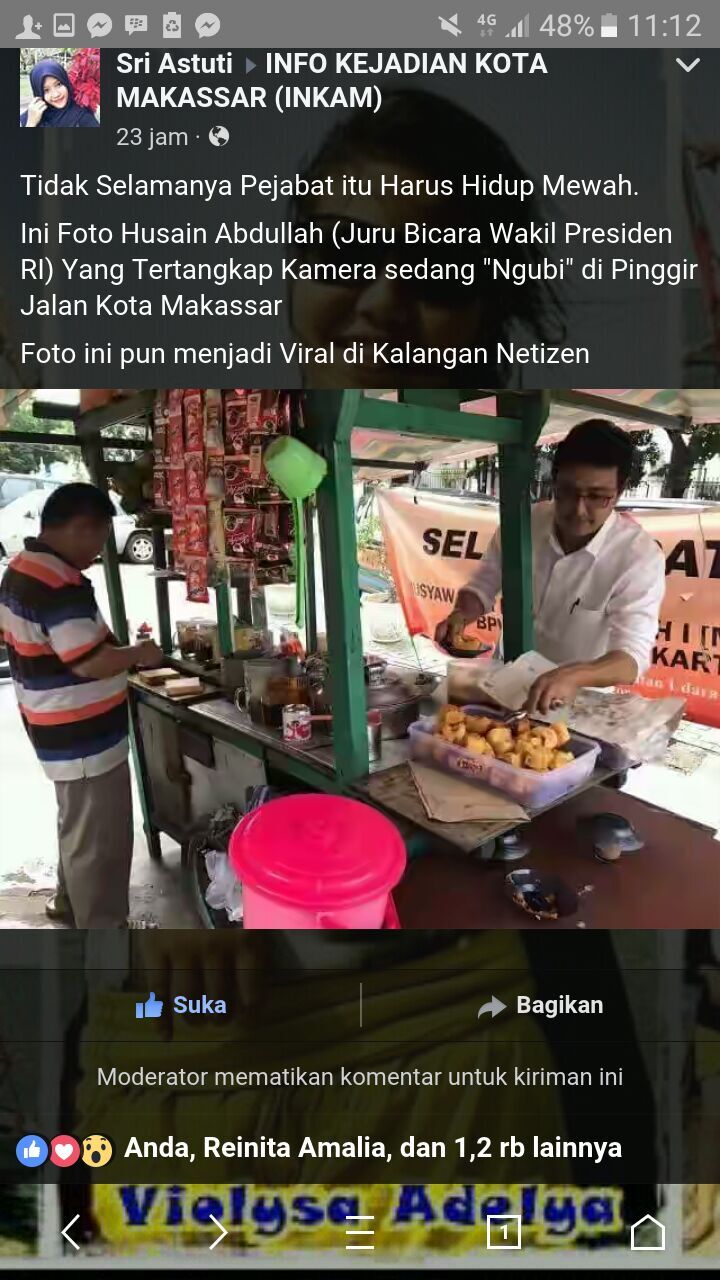 VIRAL !!! Foto Moment Husain Abdullah (Juru Bicara Wakil Presiden) Tertangkap Kamera