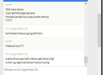 cs nagapoker sungguh tidak sopan !!!!!!!!