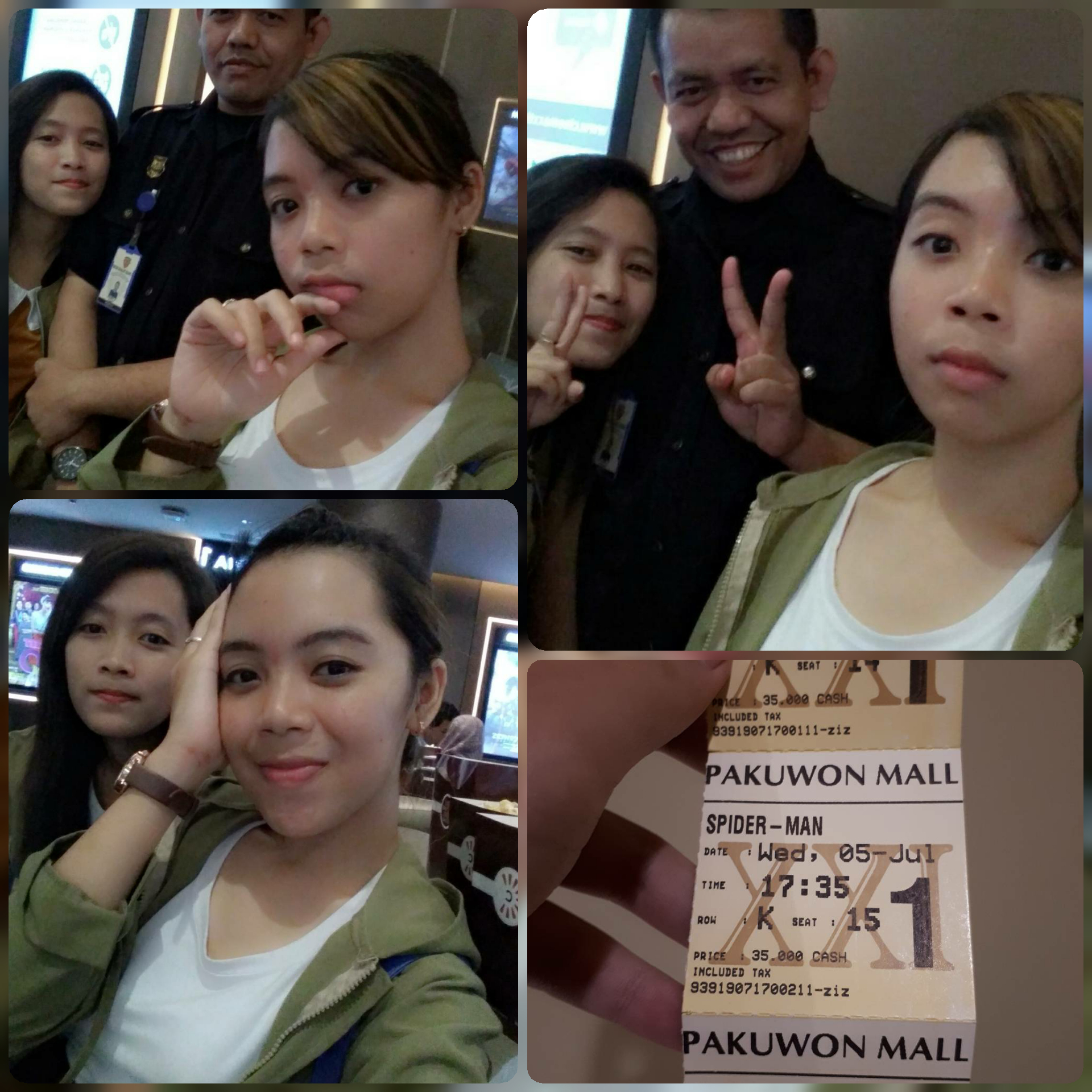 Selfie Dulu Ssbelum Nonton Sama Bapak Security Biar Jagain Hati Ane #collectmoment