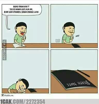 Akibat Nulis Nama Di Buku.....