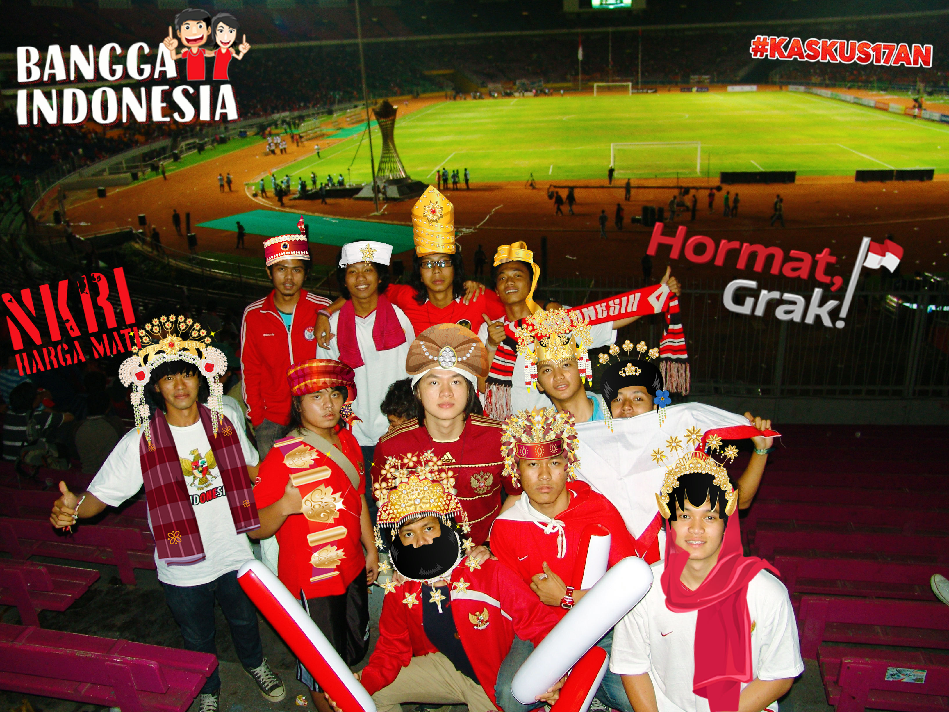 #JelajahBudaya Dukung Timnas NKRI Di Stadion, Merdeka Ataoe Mati!