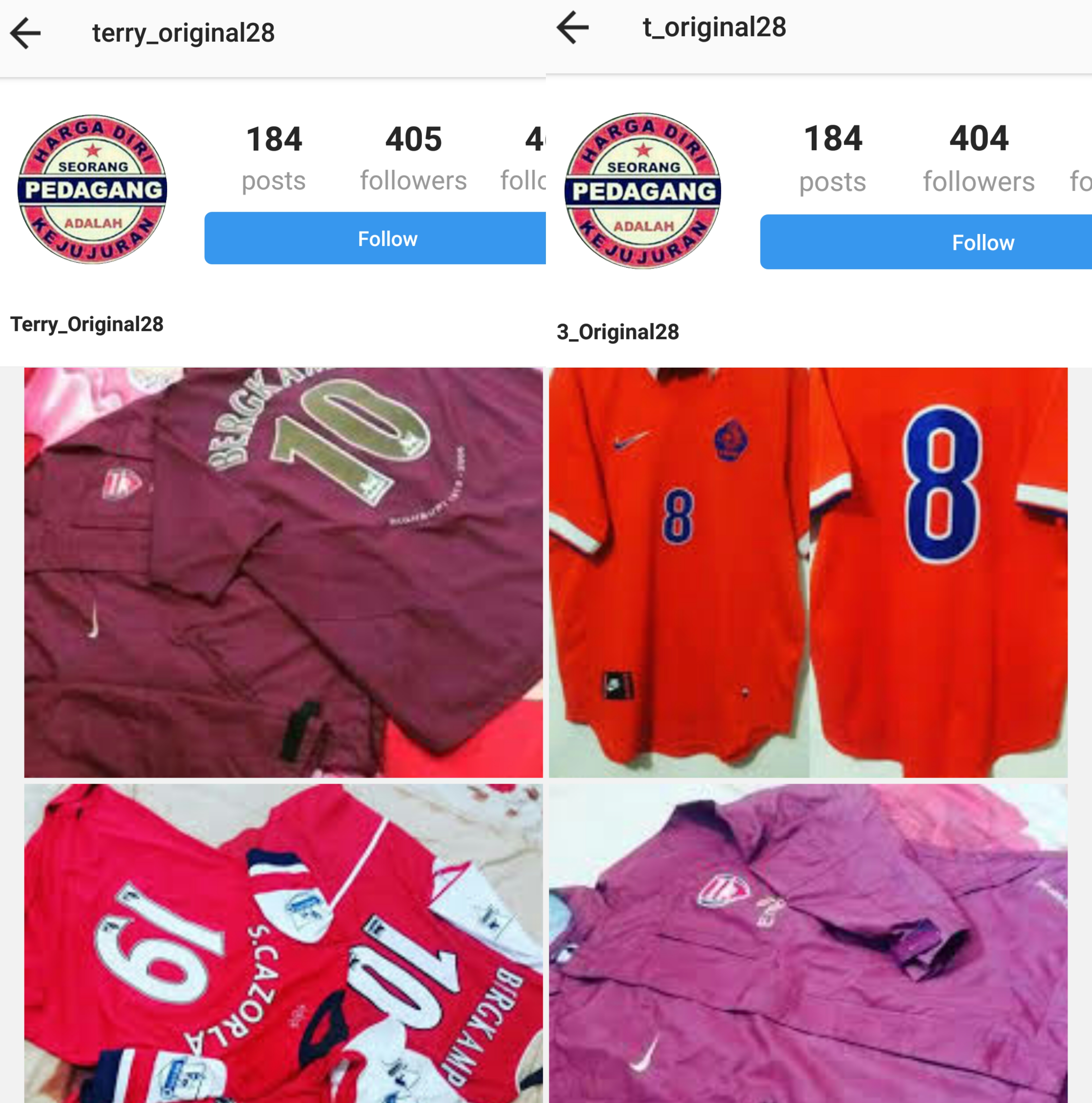 Penipu Online Jersey Bola