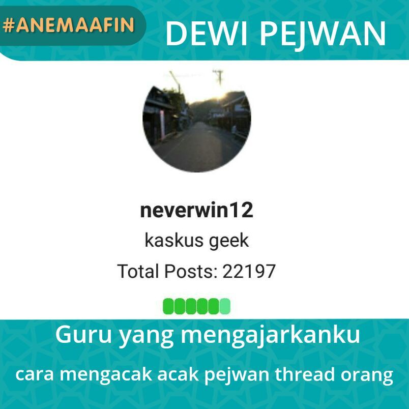 #AneMaafin Sang Mitos Menggemparkan