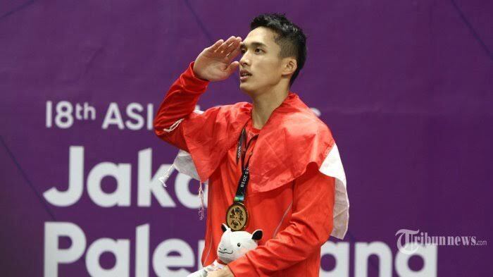 Jonatan Raih Emas Asian Games 
