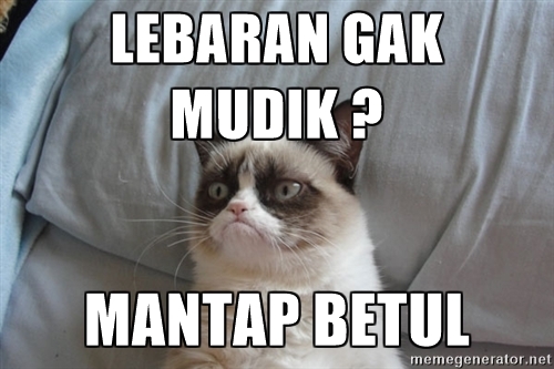Lebaran Enggak Mudik - Grumpy Cat Lebaran Edition