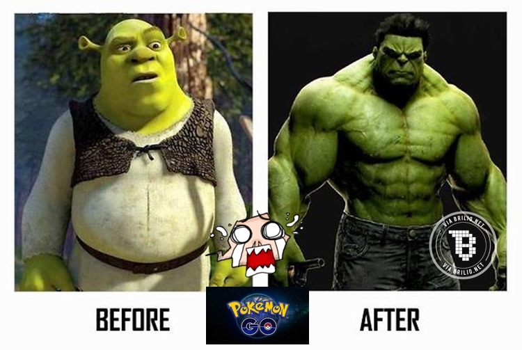 Seperti ini Before and After Bermain Pokemon GO, Semangat!!!