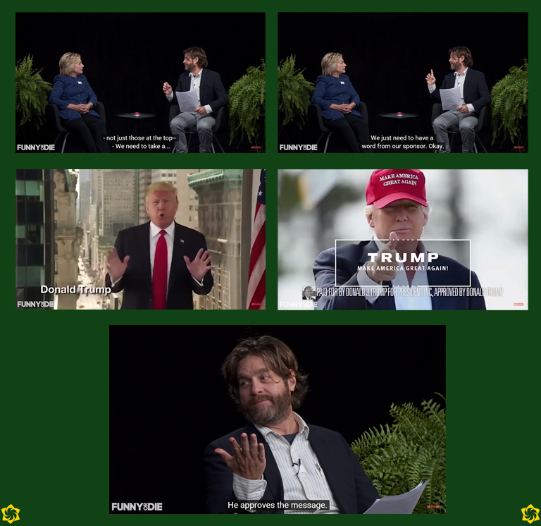 Between Two Ferns nge prank capres AS Hillary Clinton
