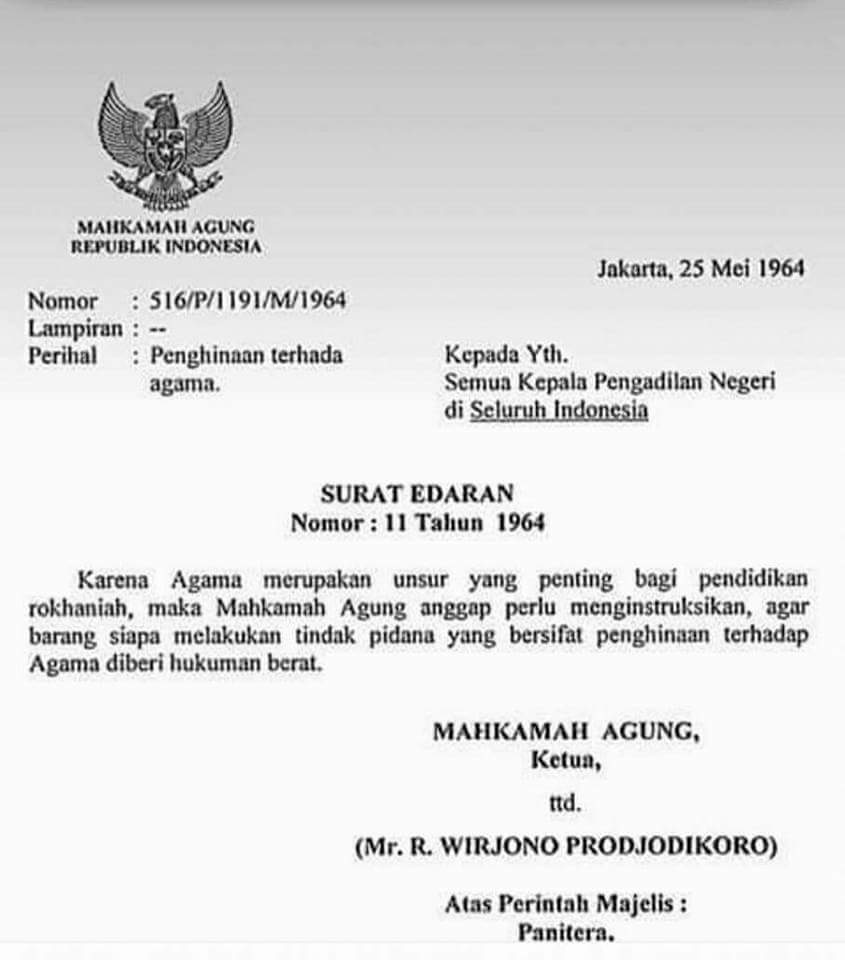 &#91;MENCENGANGKAN&#93; hoekoem tentang penistaan agama telah disahkan sedjak 1964...!!