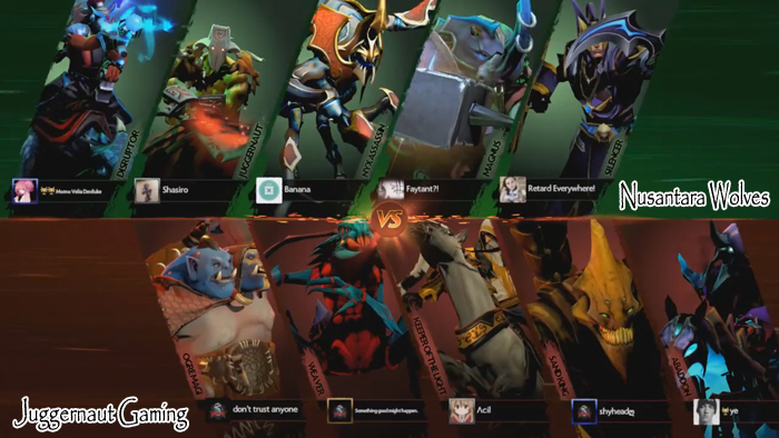 Nusantara Wolves vs Juggernaut Gaming Ronde 2