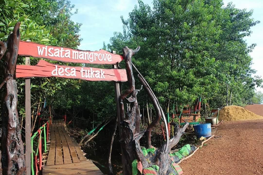 Gerbang masuk wisata mangrove tukak sadai