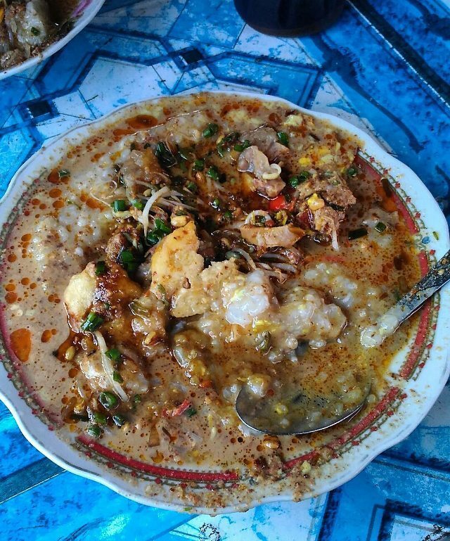 Tajin campor setengah matang