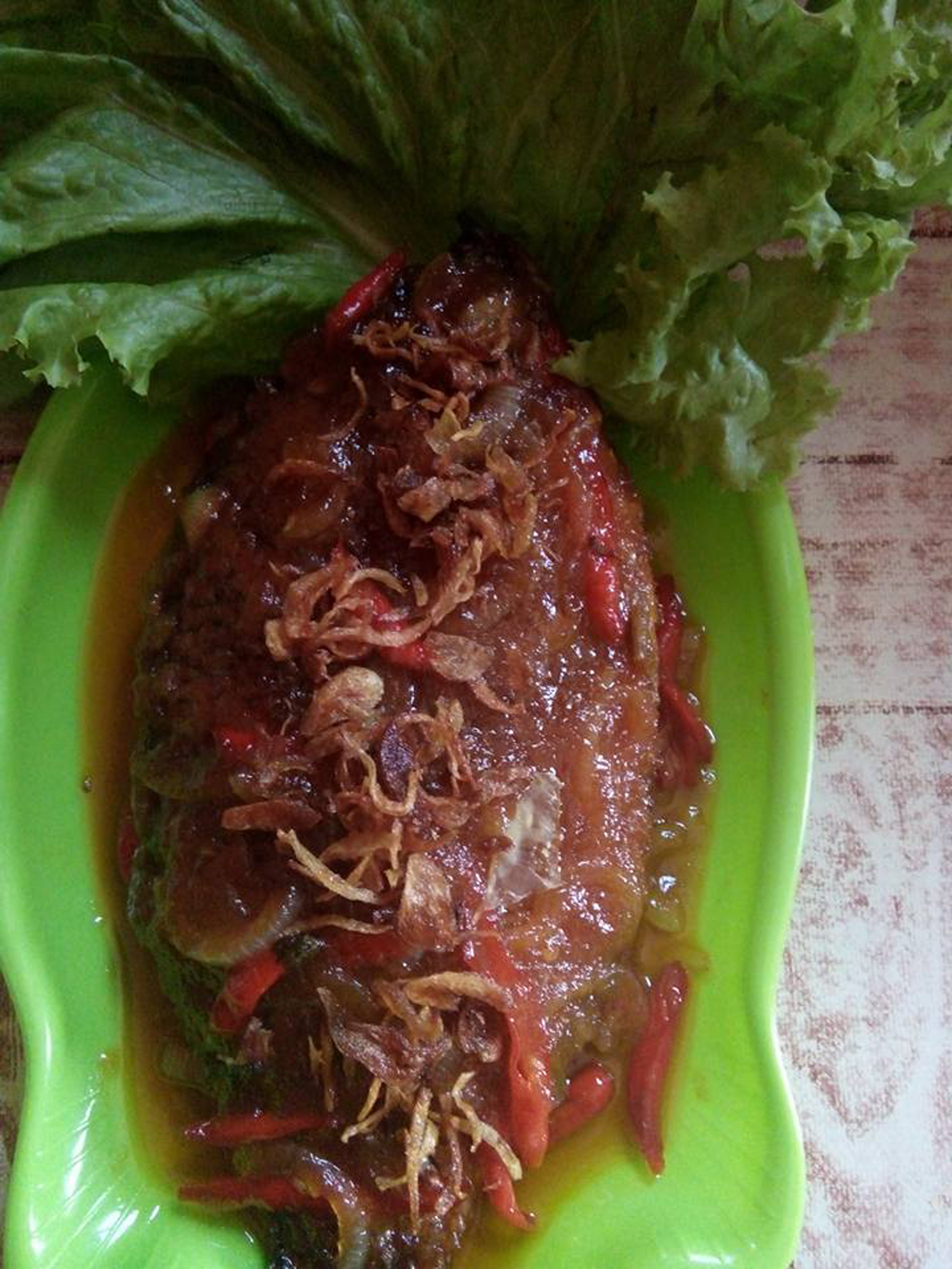 Ikan nila sambal becek