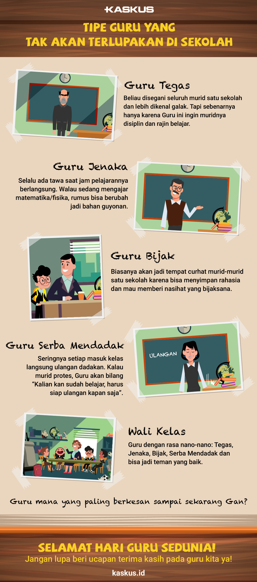 Tipe Guru yang Tak Akan Terlupakan di Sekolah