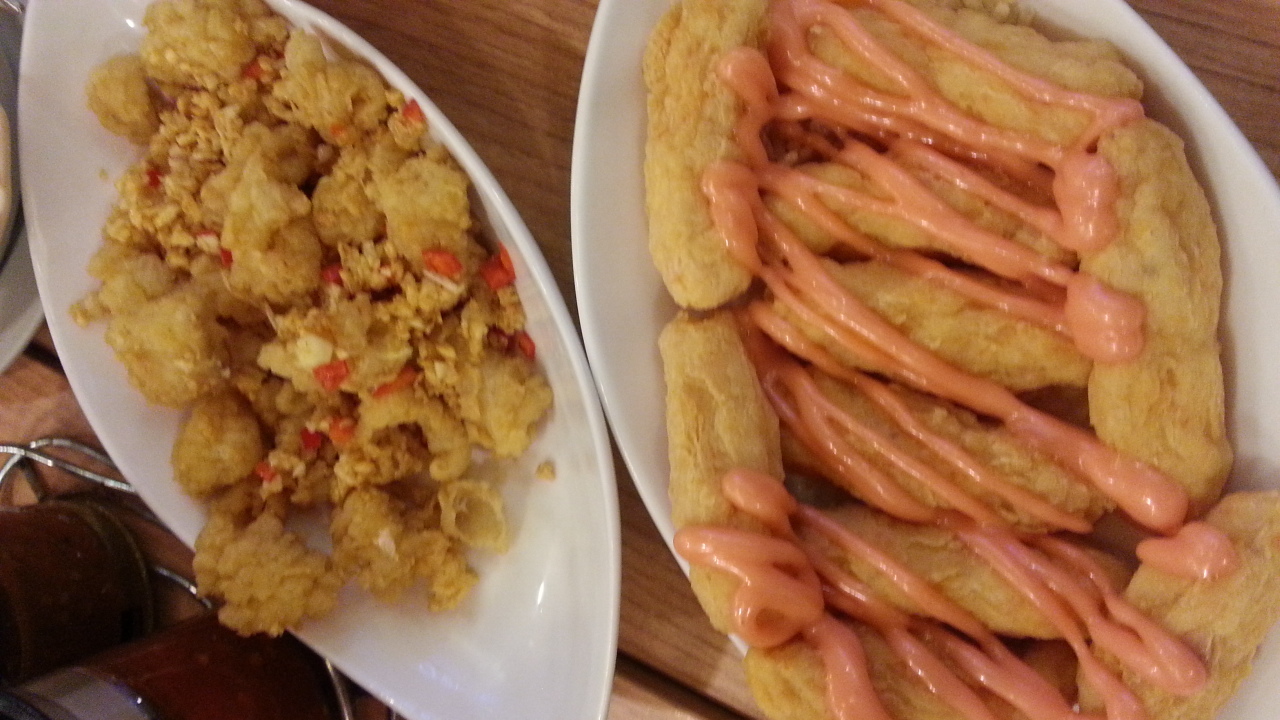 Cumi lada garam n lumpia udang mayo
