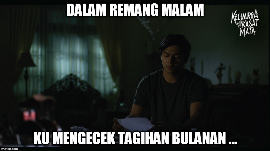 Dalam remang malam, ku mengecek tagihan bulanan...