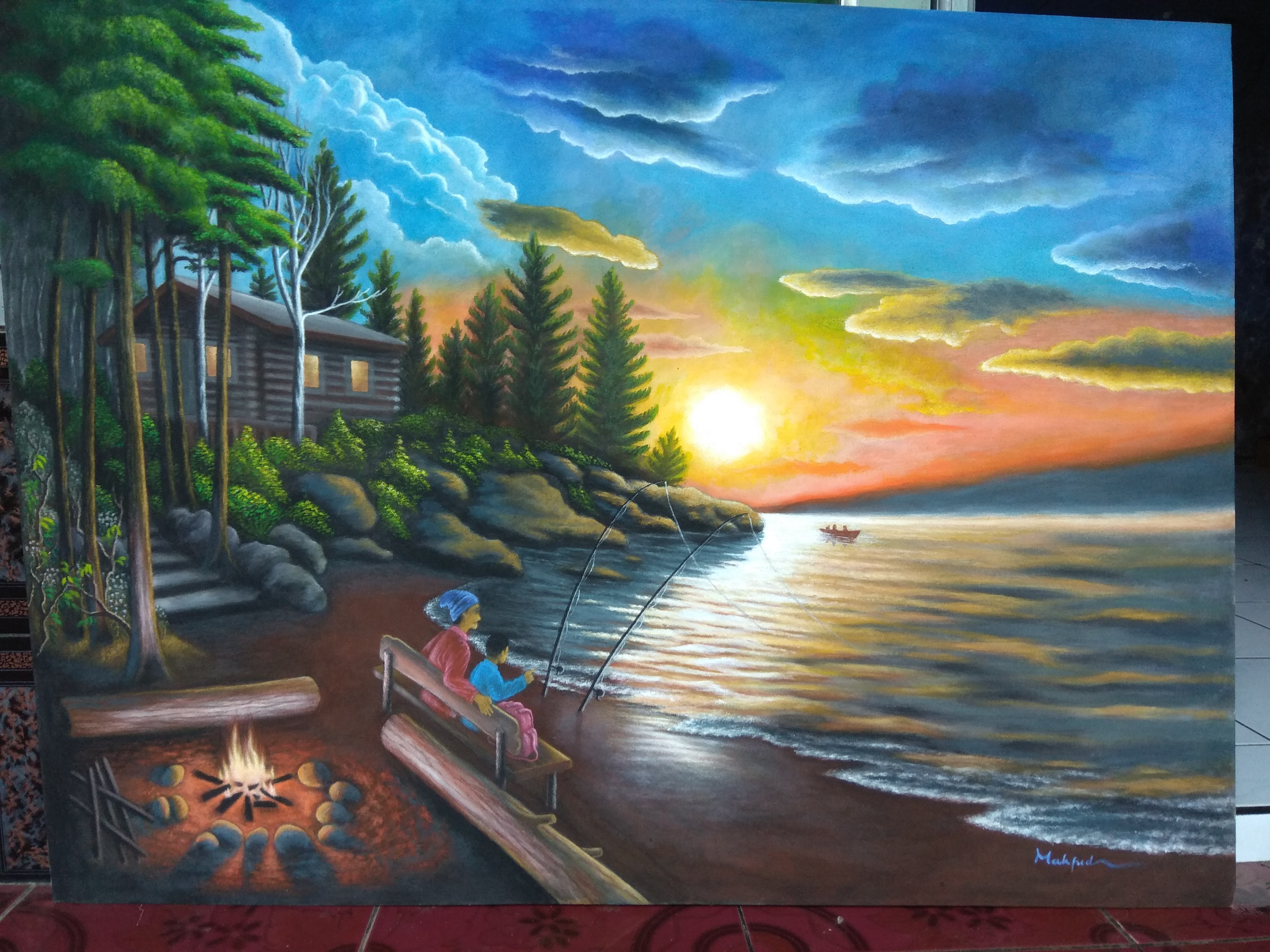 Baru 31 Lukisan Sunset Di Kanvas