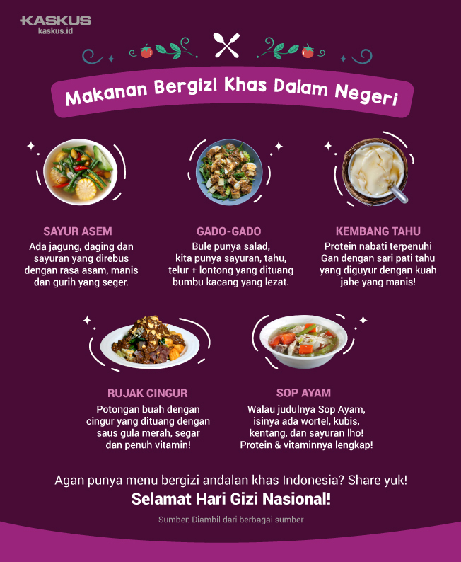 Makanan Bergizi Khas Dalam Negeri
