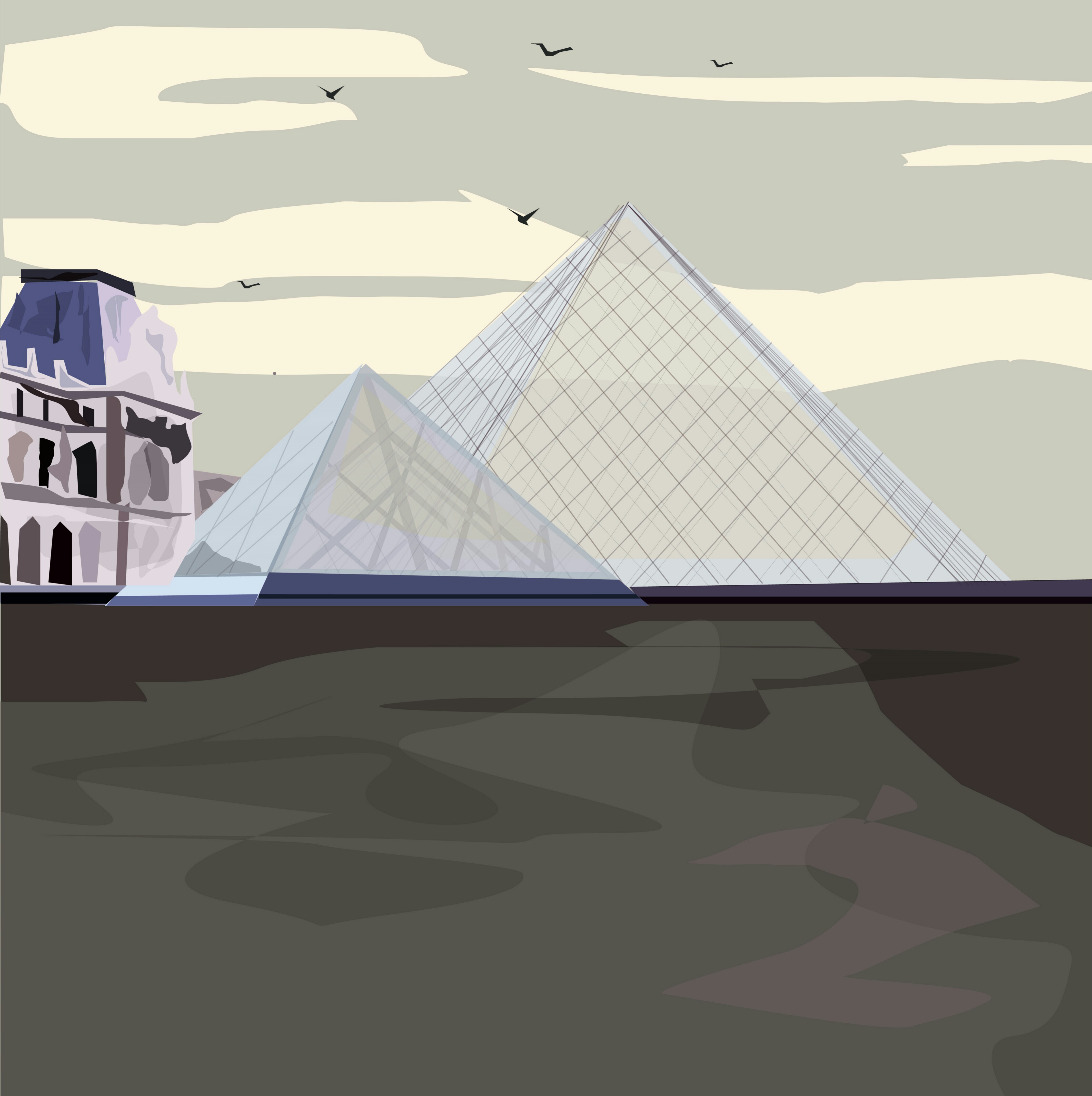 Musee du Louvre Vector
