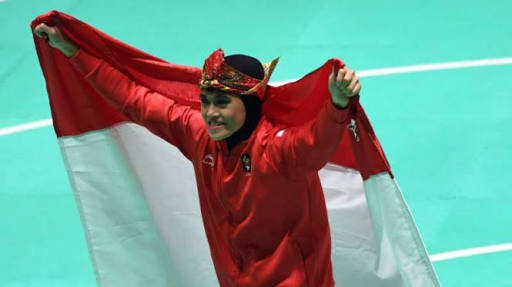 Atlit pencak silat Indonesia Menang!