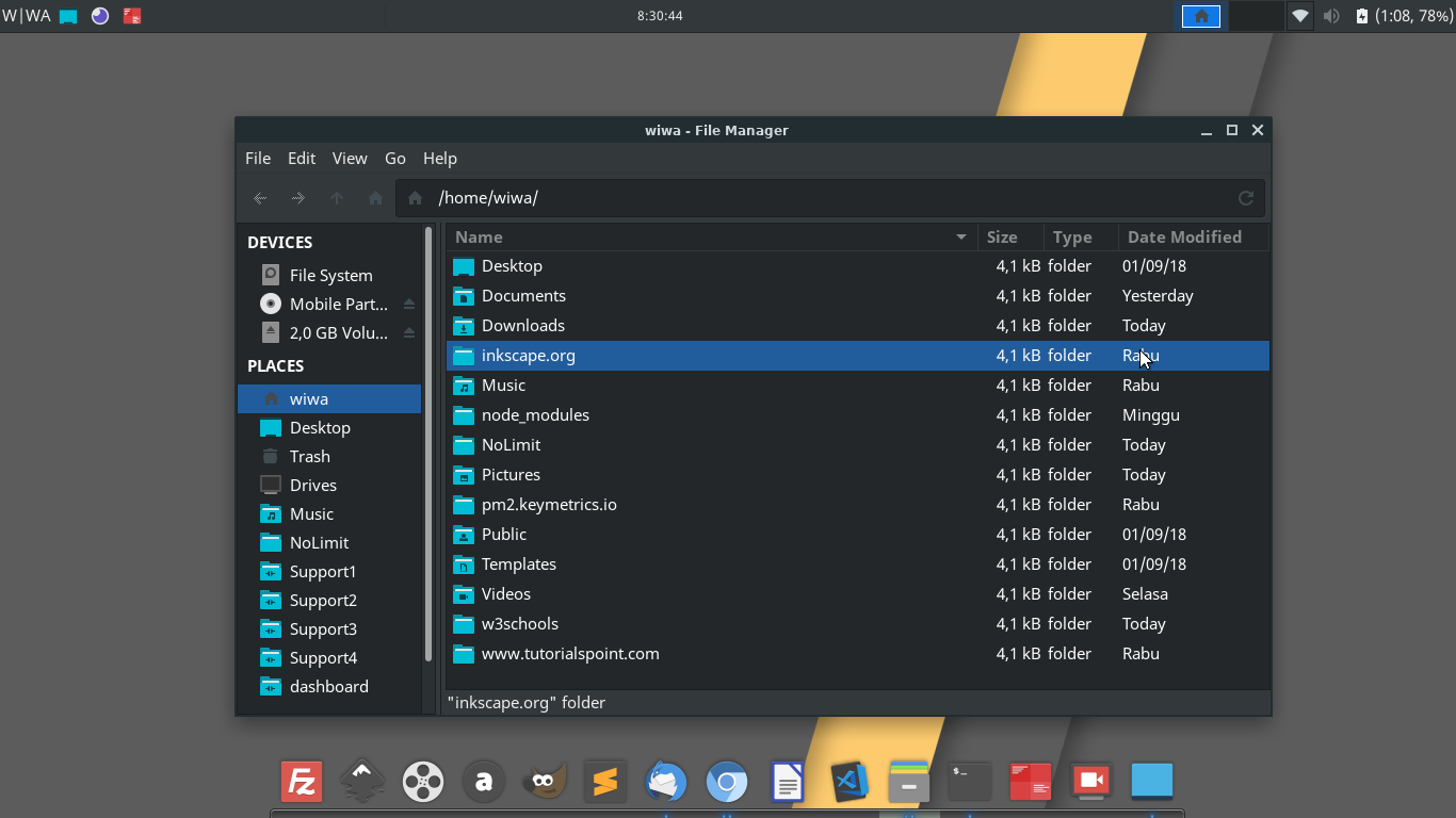 Linux Lite 4.0 Thunar Manager 