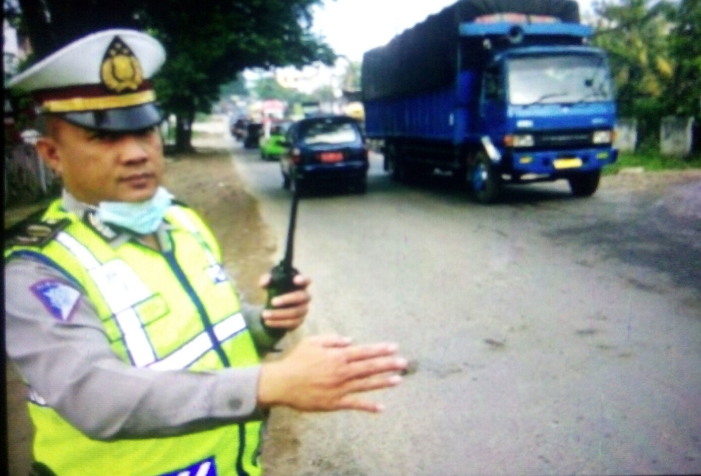 Jajaran Sat Lantas Polres Banyuasin Giat Strong Poin Antisipasi Kemacetan 