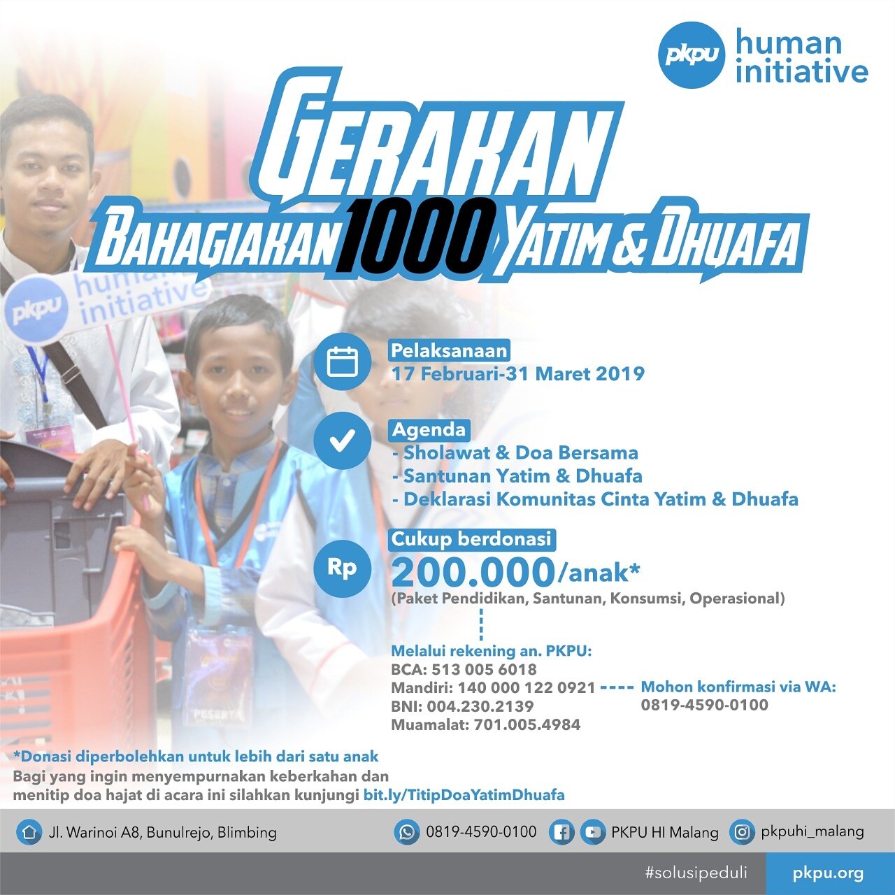 Yuk bahagiakan anak yatim dhuafa di malang